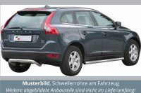 Schwellerrohre mit Tritt für VOLVO XC60 Bj.08-17 Edelstahl Ø76mm mit TÜV