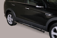 Schwellerrohre oval mit Tritt für CHEVROLET Captiva KLAC 2011> Edelstahl m. TÜV
