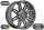 4x Felgen Dirt D88 matt grau & Nieten 9x18 ET25 für Toyota Hilux N25 6x139,7