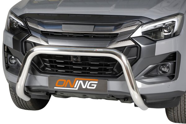 Frontbügel Edelstahl für Isuzu D-Max 2026- Ø76mm mit Gutachten Frontschutzbügel
