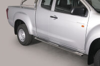 Schwellerrohre oval mit Tritt für ISUZU D-Max ATFR 2012-2019 Space Cab V2A mit TÜV