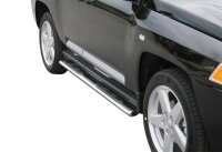 Schwellerrohre oval mit Tritt für JEEP Compass PK...