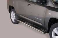 Schwellerrohre oval mit Tritt für JEEP Compass PK...