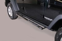 Schwellerrohre oval mit Tritt für JEEP Wrangler JK 5...