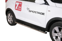 Schwellerrohre oval mit Tritt für KIA Sportage SLS Bj. 2010-15 V2A mit TÜV