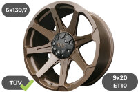 4x Felgen RID R05 matte dark bronze 9x20 ET10 für...