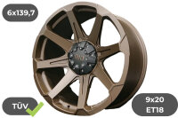 4x Felgen RID R05 matt dark bronze 9x20 ET18 für...