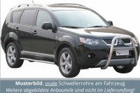 Schwellerrohre oval mit Tritt für MITSUBISHI Outlander CWO 2007-09 V2A mit TÜV