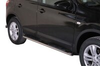 Schwellerrohre oval mit Tritt für NISSAN Qashqai J10...