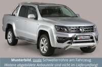 Schwellerrohre oval mit Tritt für VOLKSWAGEN Amarok 2H 2010> Edelstahl mit TÜV
