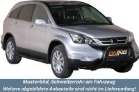 Schwellerrohre oval mit Tritt SCHWARZ für HONDA CR-V...