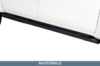 Schwellerrohre oval mit Tritt SCHWARZ für HYUNDAI Tucson JM Bj. 2004-2014 Ø76mm TÜV