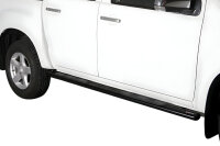 Schwellerrohre oval mit Tritt SCHWARZ für ISUZU D-Max Doppelkabine 2012 > TÜV