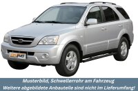 Schwellerrohre oval mit Tritt SCHWARZ für KIA...