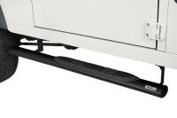Schwellerrohre oval mit Tritt SCHWARZ für LAND ROVER...