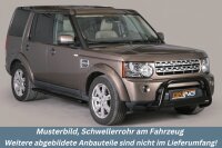 Schwellerrohre oval mit Tritt SCHWARZ für LAND ROVER...