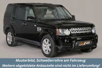 Schwellerrohre oval mit Tritt SCHWARZ für LAND ROVER Discovery 4 LA V2A mit TÜV