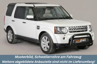 Schwellerrohre oval mit Tritt SCHWARZ für LAND ROVER Discovery 4 LA V2A mit TÜV