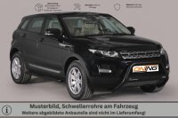 Schwellerrohre oval mit Tritt SCHWARZ für LAND ROVER...