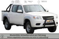 Schwellerrohre oval mit Tritt SCHWARZ für MAZDA BT50...