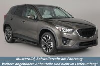 Schwellerrohre oval mit Tritt SCHWARZ für MAZDA CX5 2015-2016 Edelstahl mit TÜV