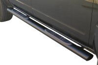 Schwellerrohre oval mit Tritt SCHWARZ für NISSAN...