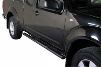 Schwellerrohre oval mit Tritt SCHWARZ für NISSAN...