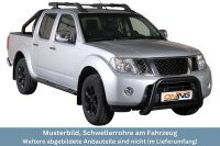 Schwellerrohre oval mit Tritt SCHWARZ für NISSAN...