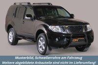 Schwellerrohre oval mit Tritt SCHWARZ für NISSAN...