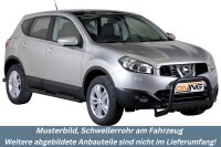 Schwellerrohre oval mit Tritt SCHWARZ für NISSAN...