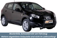 Schwellerrohre oval mit Tritt SCHWARZ für NISSAN Qashqai J10 2010> V2A mit TÜV