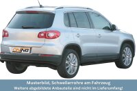 Schwellerrohre oval mit Tritt SCHWARZ für VW...