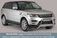 Schwellerrohre oval mit Tritt für Range Rover Sport...
