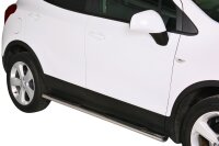 Schwellerrohre oval mit Tritt für OPEL Mokka &...