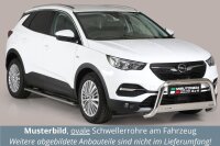 Schwellerrohre oval mit Tritt für OPEL Grandland X...