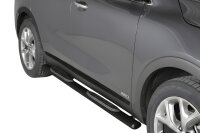 Schwellerrohre oval mit Tritt SCHWARZ für Kia...