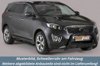 Schwellerrohre oval mit Tritt SCHWARZ für Kia...