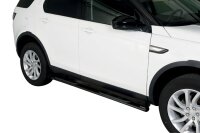 Schwellerrohre oval mit Tritt SCHWARZ für LAND ROVER...