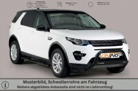 Schwellerrohre oval mit Tritt SCHWARZ für LAND ROVER...