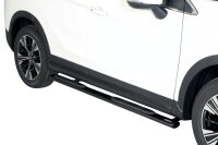 Schwellerrohre oval mit Tritt SCHWARZ für MITSUBISHI...