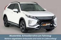 Schwellerrohre oval mit Tritt SCHWARZ für MITSUBISHI...
