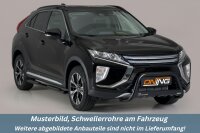 Schwellerrohre oval mit Tritt SCHWARZ für MITSUBISHI Eclipse Cross Bj.2018> V2A TÜV
