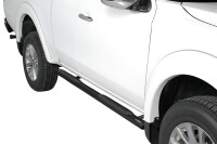 Schwellerrohre oval mit Tritt SCHWARZ für MITSUBISHI...