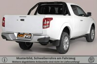 Schwellerrohre oval mit Tritt SCHWARZ für MITSUBISHI...