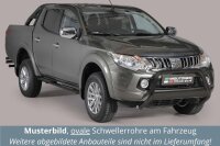 Schwellerrohre oval mit Tritt SCHWARZ für MITSUBISHI...