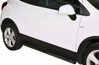 Schwellerrohre oval mit Tritt SCHWARZ für OPEL Mokka...