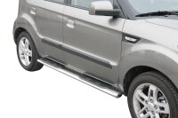 Schwellerrohre oval mit Tritt für Kia Soul (AM) Bj. 09-13 Edelstahl mit TÜV