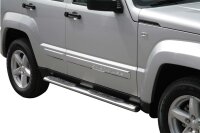 Schwellerrohre oval mit Tritt für Jeep Cherokee KK...