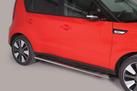 Schwellerrohre oval mit Tritt für KIA Soul PS Bj.14-19 Edelstahl mit TÜV