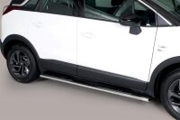 Schwellerrohre oval mit Tritt für OPEL Crossland X...